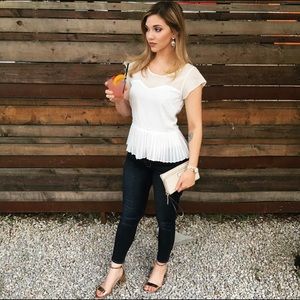 American Eagle Chiffon Pleated blouse